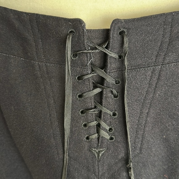 Vintage NAVAL CLOTHING FACTORY WWll Wool Corset Back Blue Trousers Sailor 1940s - Picture 8 of 15